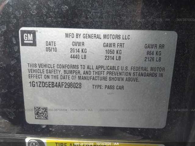 Photo 8 VIN: 1G1ZD5EB4AF298028 - CHEVROLET MALIBU 