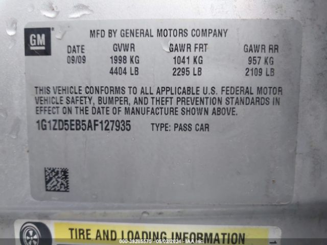 Photo 8 VIN: 1G1ZD5EB5AF127935 - CHEVROLET MALIBU 