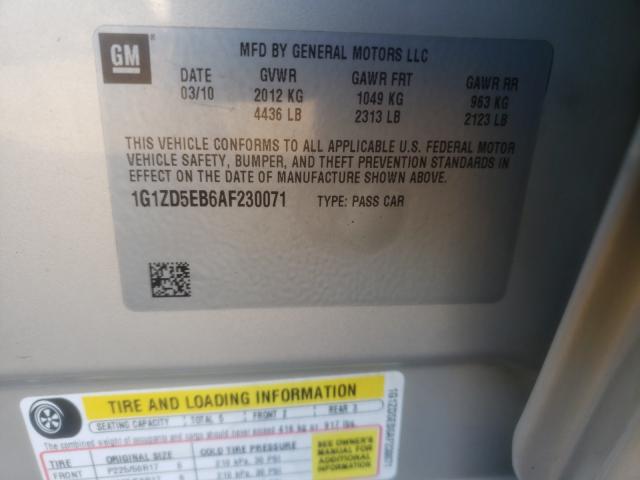 Photo 9 VIN: 1G1ZD5EB6AF230071 - CHEVROLET MALIBU 2LT 