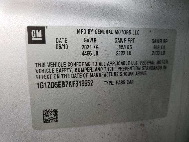 Photo 9 VIN: 1G1ZD5EB7AF318952 - CHEVROLET MALIBU 2LT 