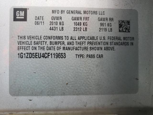 Photo 11 VIN: 1G1ZD5EU4CF119653 - CHEVROLET MALIBU 2LT 