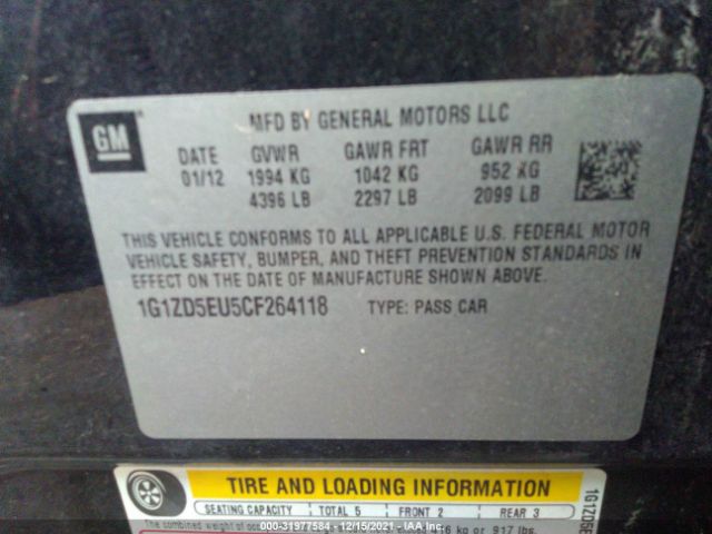 Photo 8 VIN: 1G1ZD5EU5CF264118 - CHEVROLET MALIBU 