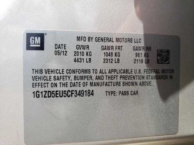 Photo 11 VIN: 1G1ZD5EU5CF349184 - CHEVROLET MALIBU 