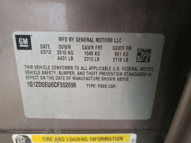 Photo 9 VIN: 1G1ZD5EU6CF302696 - CHEVROLET MALIBU 2LT 