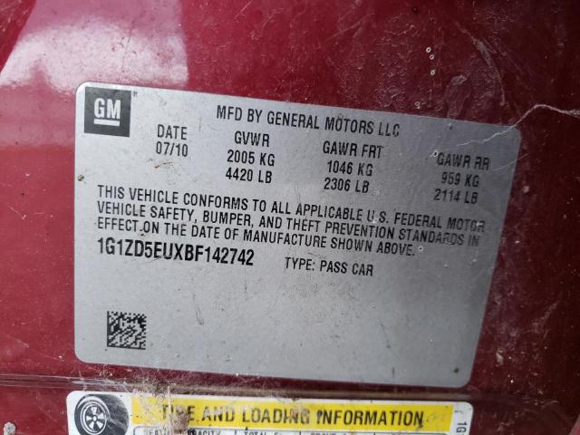 Photo 9 VIN: 1G1ZD5EUXBF142742 - CHEVROLET MALIBU 2LT 