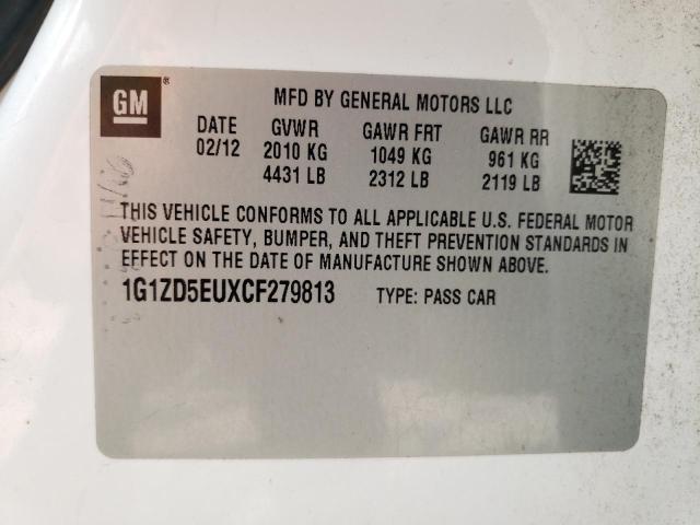 Photo 9 VIN: 1G1ZD5EUXCF279813 - CHEVROLET MALIBU 2LT 