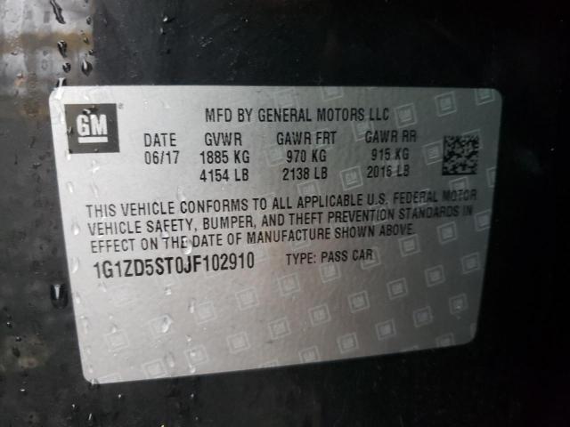 Photo 11 VIN: 1G1ZD5ST0JF102910 - CHEVROLET MALIBU LT 