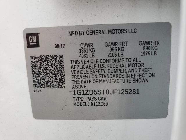 Photo 11 VIN: 1G1ZD5ST0JF125281 - CHEVROLET MALIBU LT 