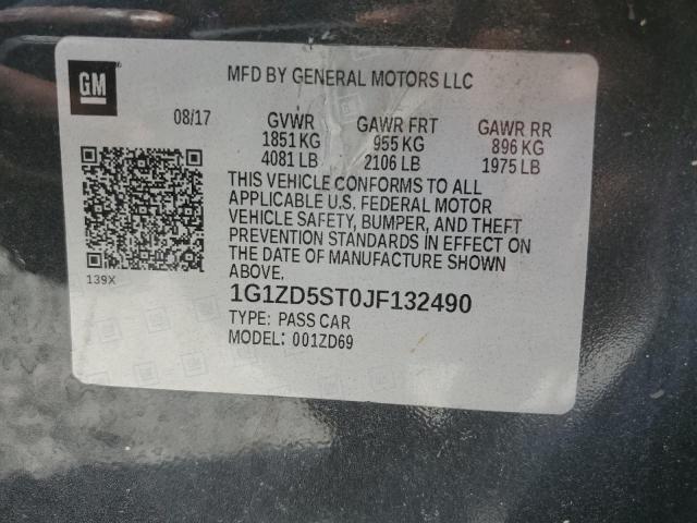 Photo 11 VIN: 1G1ZD5ST0JF132490 - CHEVROLET MALIBU 