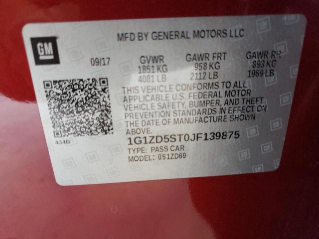 Photo 11 VIN: 1G1ZD5ST0JF139875 - CHEVROLET MALIBU 