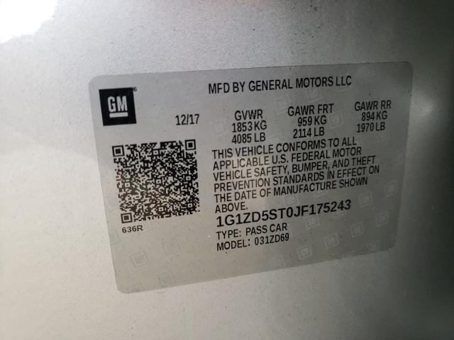 Photo 9 VIN: 1G1ZD5ST0JF175243 - CHEVROLET MALIBU LT 