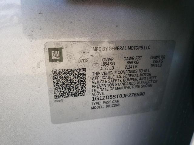 Photo 11 VIN: 1G1ZD5ST0JF276590 - CHEVROLET MALIBU LT 