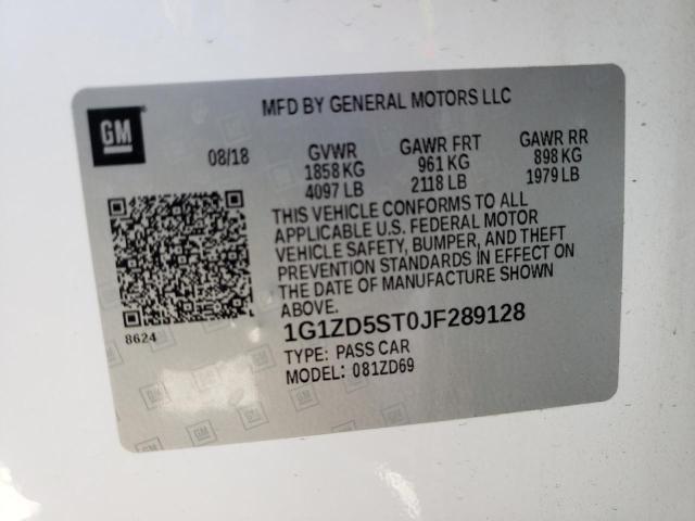 Photo 9 VIN: 1G1ZD5ST0JF289128 - CHEVROLET MALIBU LT 