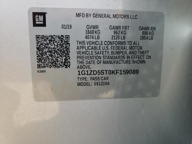 Photo 11 VIN: 1G1ZD5ST0KF159089 - CHEVROLET MALIBU LT 