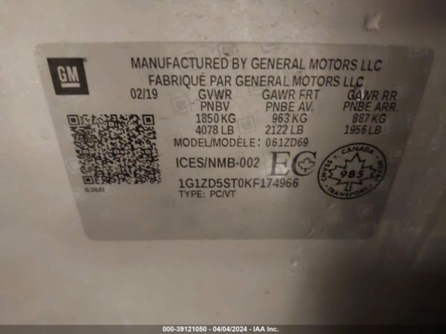 Photo 8 VIN: 1G1ZD5ST0KF174966 - CHEVROLET MALIBU 