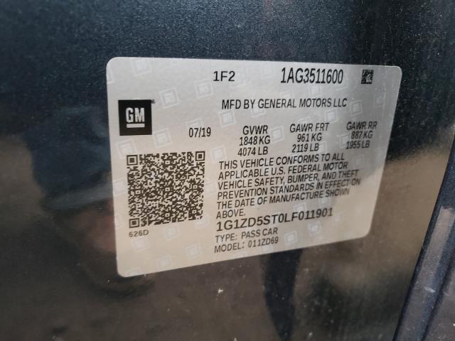 Photo 9 VIN: 1G1ZD5ST0LF011901 - CHEVROLET MALIBU LT 