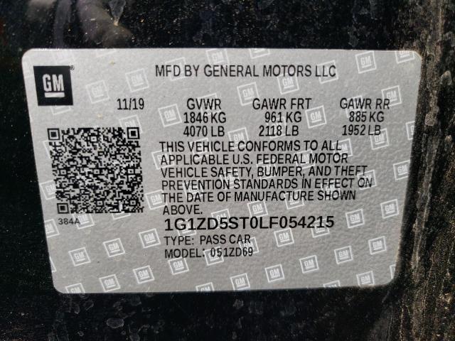 Photo 9 VIN: 1G1ZD5ST0LF054215 - CHEVROLET MALIBU 