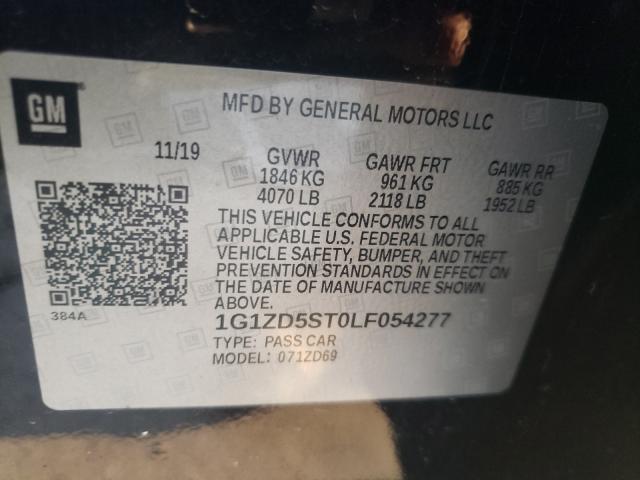 Photo 9 VIN: 1G1ZD5ST0LF054277 - CHEVROLET MALIBU LT 