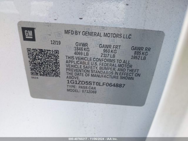 Photo 8 VIN: 1G1ZD5ST0LF064887 - CHEVROLET MALIBU 