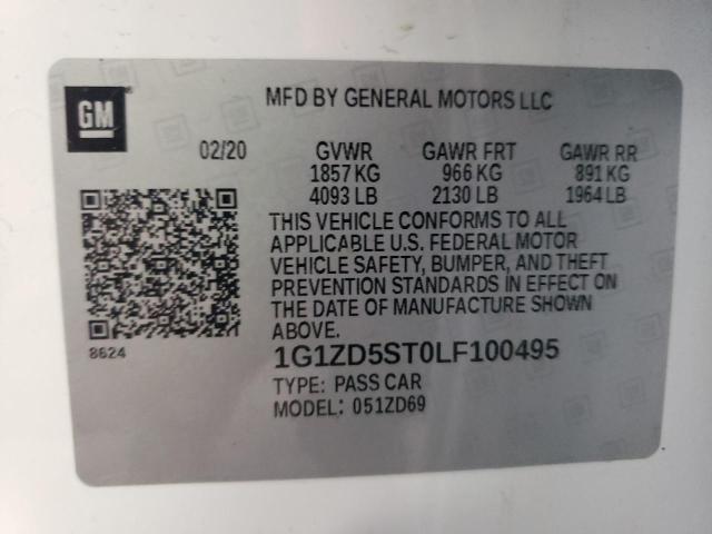 Photo 11 VIN: 1G1ZD5ST0LF100495 - CHEVROLET MALIBU LT 