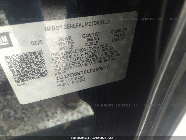 Photo 8 VIN: 1G1ZD5ST0LF100917 - CHEVROLET MALIBU 