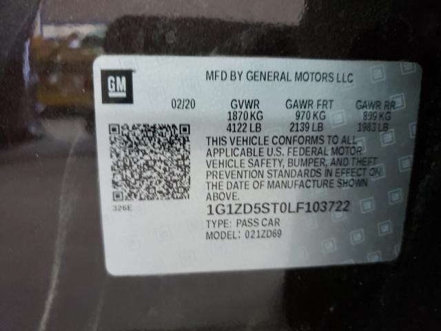 Photo 9 VIN: 1G1ZD5ST0LF103722 - CHEVROLET MALIBU 