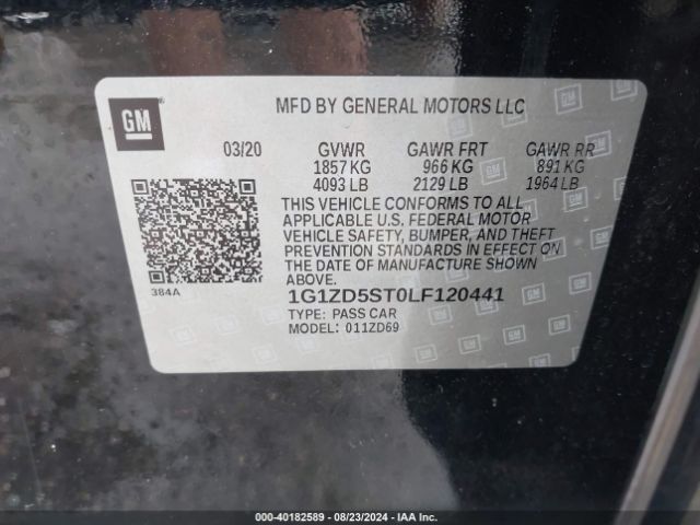 Photo 8 VIN: 1G1ZD5ST0LF120441 - CHEVROLET MALIBU 