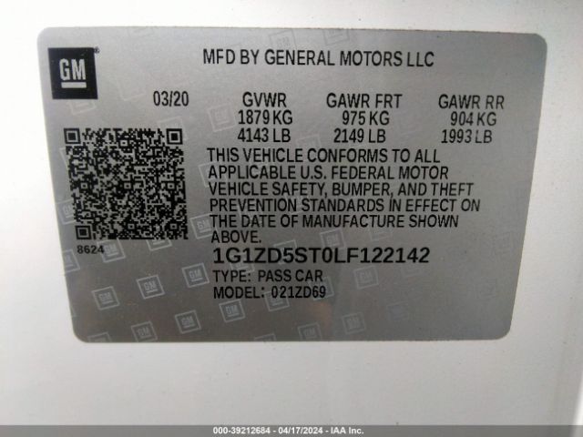 Photo 8 VIN: 1G1ZD5ST0LF122142 - CHEVROLET MALIBU 