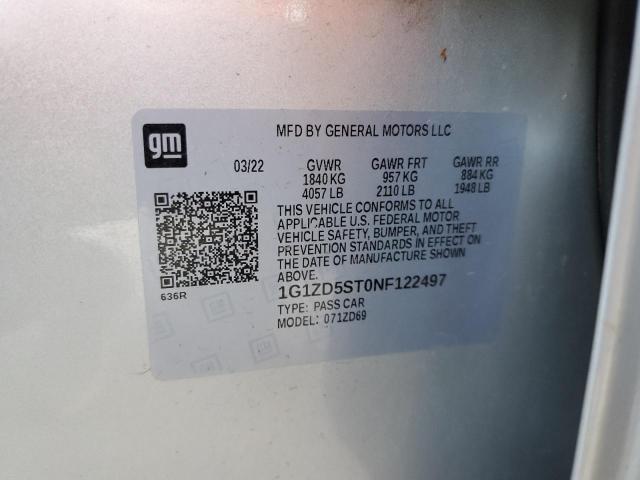 Photo 11 VIN: 1G1ZD5ST0NF122497 - CHEVROLET MALIBU LT 