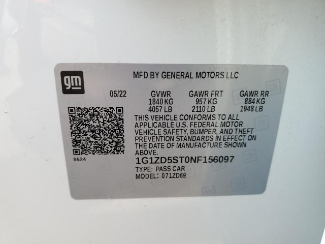 Photo 11 VIN: 1G1ZD5ST0NF156097 - CHEVROLET MALIBU LT 