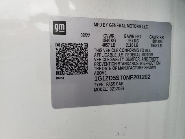 Photo 12 VIN: 1G1ZD5ST0NF201202 - CHEVROLET MALIBU 