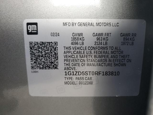 Photo 11 VIN: 1G1ZD5ST0RF183810 - CHEVROLET MALIBU LT 