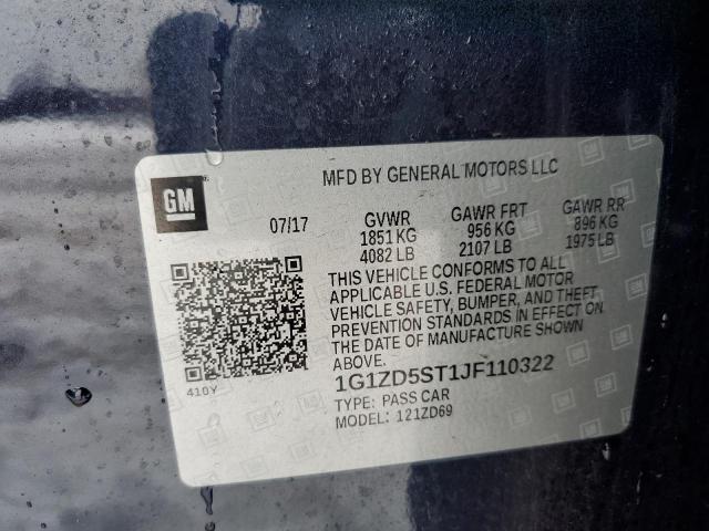 Photo 11 VIN: 1G1ZD5ST1JF110322 - CHEVROLET MALIBU 