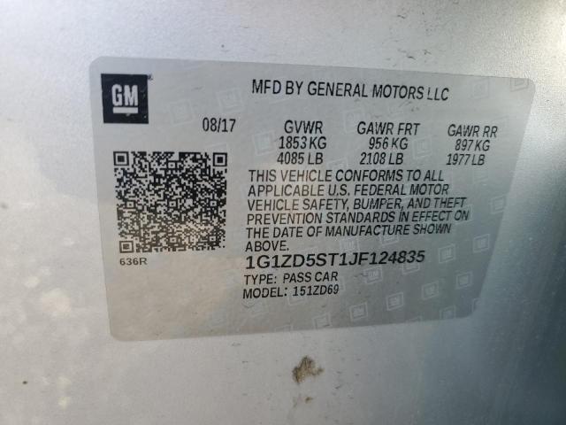 Photo 11 VIN: 1G1ZD5ST1JF124835 - CHEVROLET MALIBU LT 