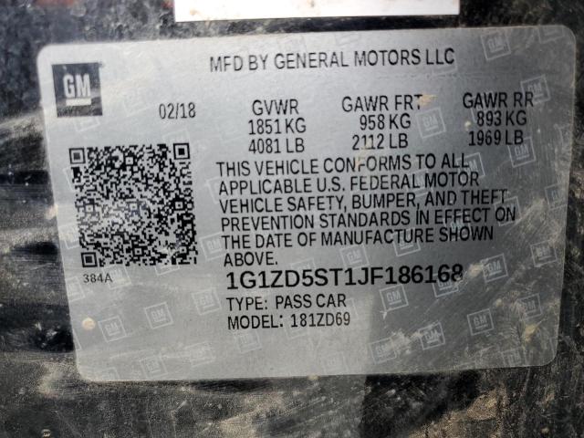 Photo 11 VIN: 1G1ZD5ST1JF186168 - CHEVROLET MALIBU 