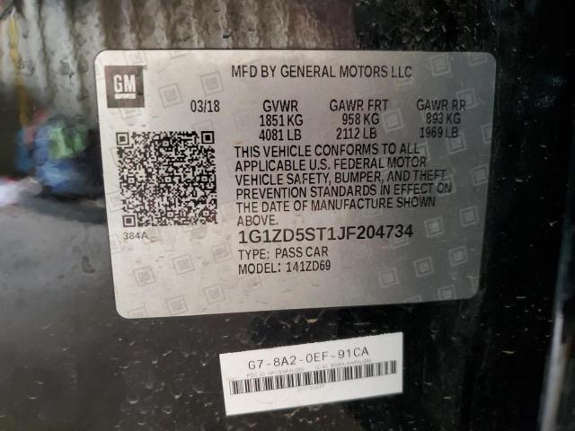 Photo 11 VIN: 1G1ZD5ST1JF204734 - CHEVROLET MALIBU 