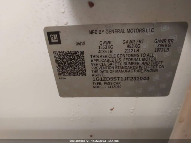 Photo 8 VIN: 1G1ZD5ST1JF231044 - CHEVROLET MALIBU 