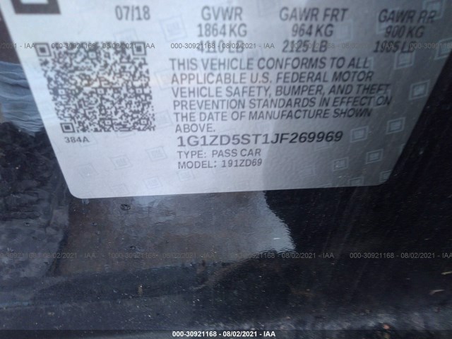 Photo 8 VIN: 1G1ZD5ST1JF269969 - CHEVROLET MALIBU 