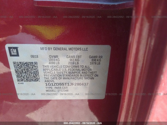 Photo 8 VIN: 1G1ZD5ST1JF280437 - CHEVROLET MALIBU 