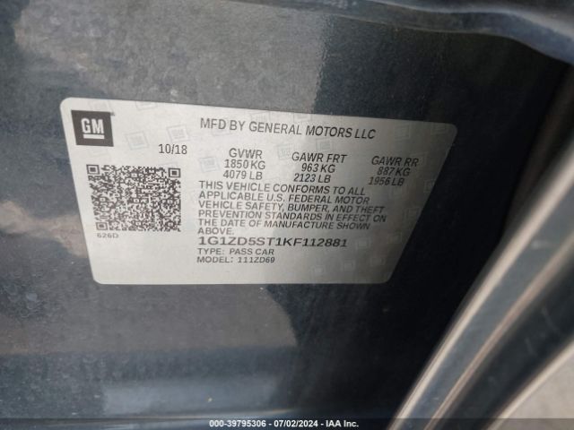 Photo 8 VIN: 1G1ZD5ST1KF112881 - CHEVROLET MALIBU 