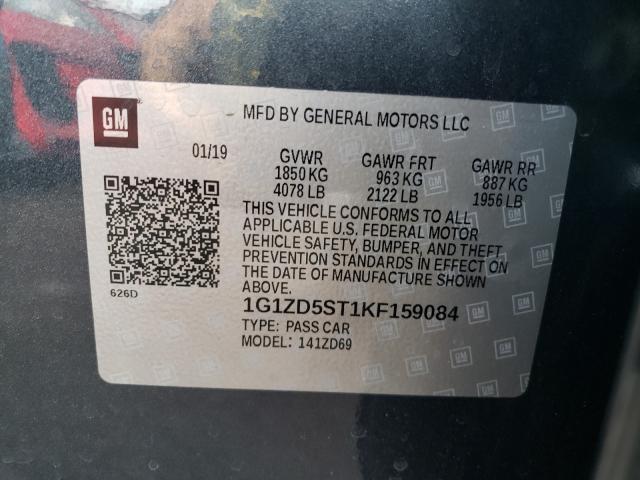 Photo 9 VIN: 1G1ZD5ST1KF159084 - CHEVROLET MALIBU LT 