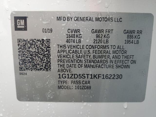 Photo 11 VIN: 1G1ZD5ST1KF162230 - CHEVROLET MALIBU LT 