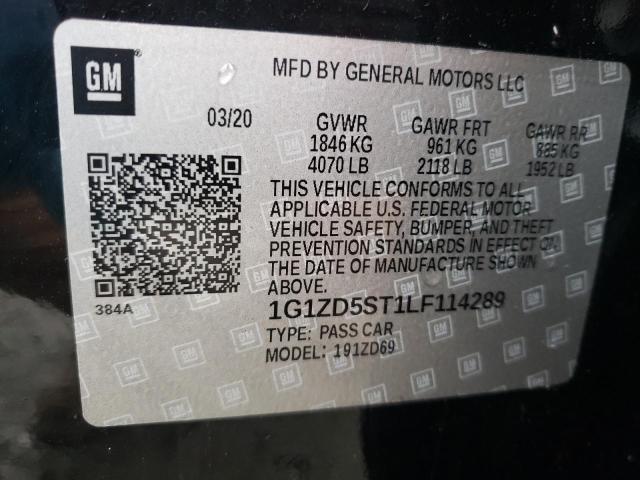 Photo 9 VIN: 1G1ZD5ST1LF114289 - CHEVROLET MALIBU LT 