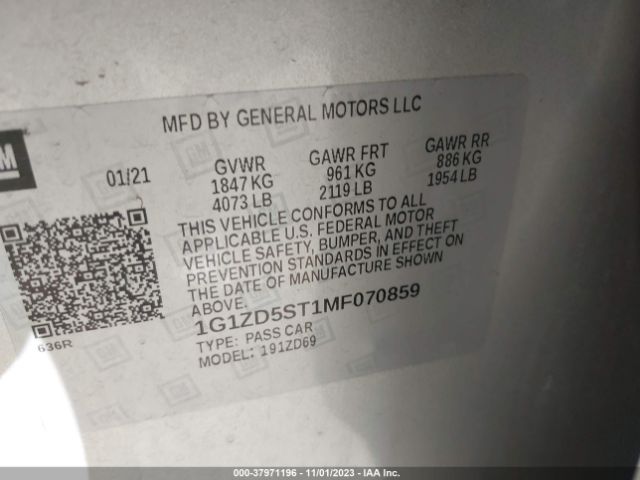 Photo 8 VIN: 1G1ZD5ST1MF070859 - CHEVROLET MALIBU 