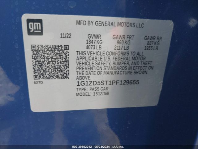 Photo 8 VIN: 1G1ZD5ST1PF129655 - CHEVROLET MALIBU 