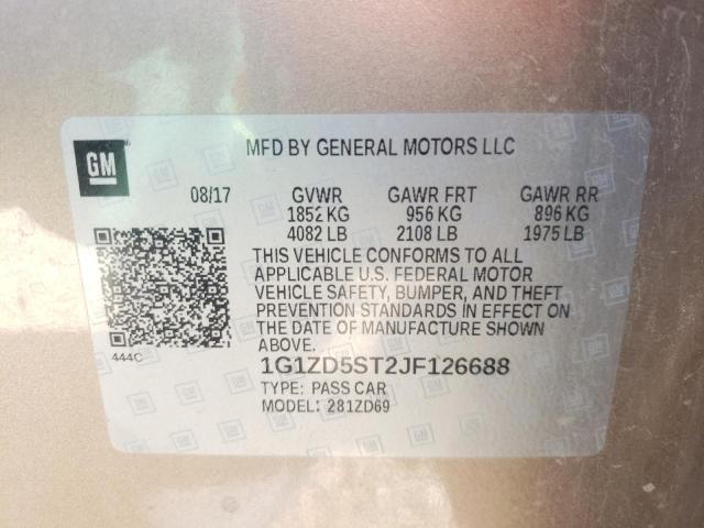 Photo 9 VIN: 1G1ZD5ST2JF126688 - CHEVROLET MALIBU LT 