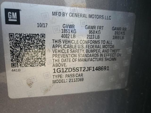 Photo 11 VIN: 1G1ZD5ST2JF148691 - CHEVROLET MALIBU LT 