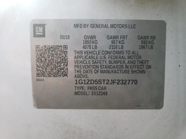 Photo 11 VIN: 1G1ZD5ST2JF232770 - CHEVROLET MALIBU 