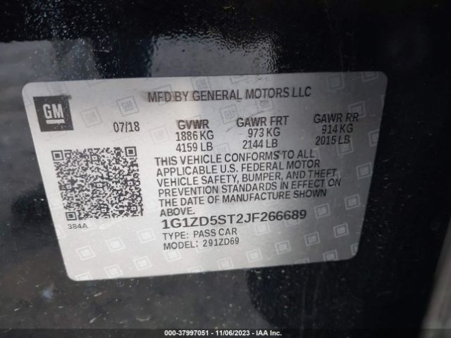 Photo 8 VIN: 1G1ZD5ST2JF266689 - CHEVROLET MALIBU 