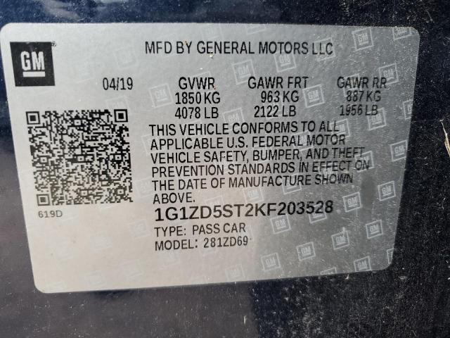 Photo 11 VIN: 1G1ZD5ST2KF203528 - CHEVROLET MALIBU 